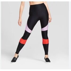 Joy Lab Women's Performance High Waist Color Block Leggings Size M EUC